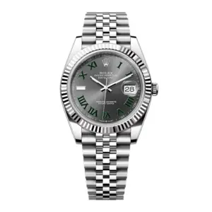 Rolex Datejust Wimbledon 41mm – Ref#126334-0022 – Slate Grey Dial, Stainless Steel Jubilee Bracelet